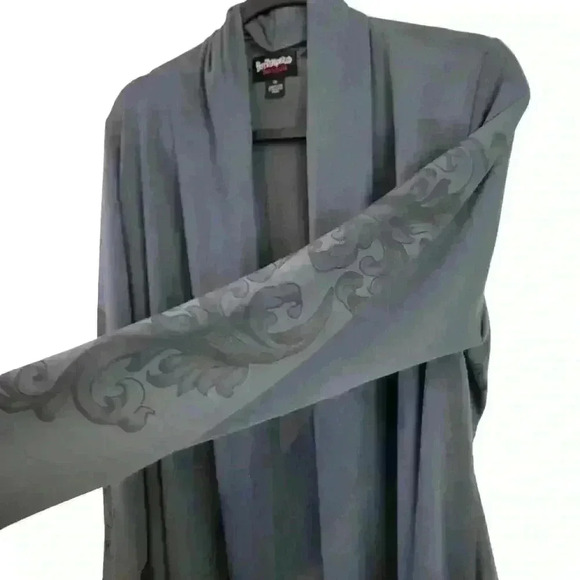 Hot Tempered Don’t Be Afraid Womens 1X Cardigan Embellished Y2K Grunge Graphic - Picture 3 of 9